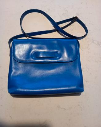BORSA ZENITH - PELLE BLU Modello Cricket