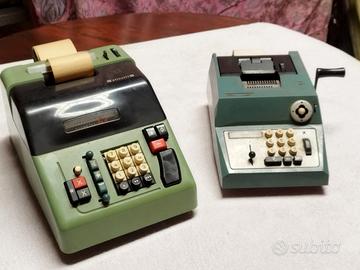 coppia di calcolatrici vintage