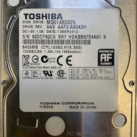 Hard disk toshiba 2,5" 750gb sata3
