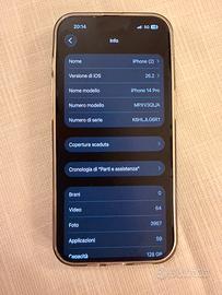 Iphone 14 Pro 128 gb Nero