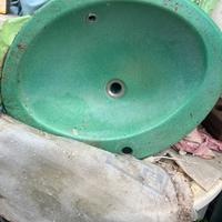 Lavabo ceramica verde