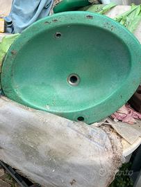 Lavabo ceramica verde