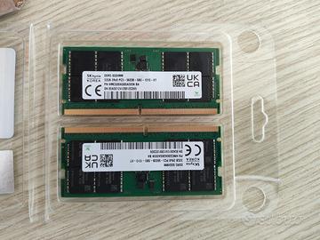 64 GB RAM SODIMM DDR5 5600 Mhz 32 GB x 2 = 64GB