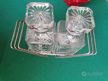 Set tantalo 2 Bottiglie per cognac cristallo