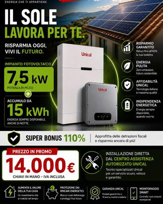 FVT Unical 7,5kW con 15 kW Accumulo