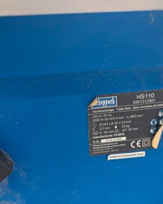 Banco Sega Circolare Scheppach HS110 – 2000W / Lam