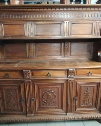 Madia antica in legno massello: