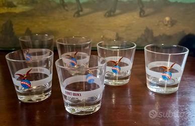 FERNET-BRANCA 6 bicchieri pubblicitari vintage