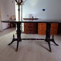 tavolo vintage art decò piano in vetro 