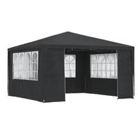 Gazebo con Pareti 4x4 m Antracite 90 g/m²