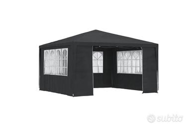 Gazebo con Pareti 4x4 m Antracite 90 g/m²