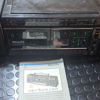 Radio registratore philips doppia cassetta vintage