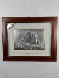 Quadro in Argento 925 "Il Veliero" - ACCA Argenti 