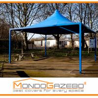 Gazebo pagoda fisso 6x6 Wind Pluvio grondaia NUOVO