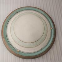 Plafoniera rotonda in vetro satinato, colore verde
