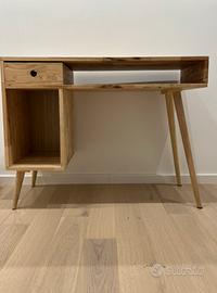 Scrivania/Console legno chiaro stile scandinavo