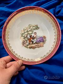 Set 13 Piatti Macedonia Bavaria Oro/Rosso