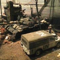Diorama carrarmato e land rover 109