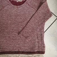 Maglia bordeaux con frange Bershka taglia M