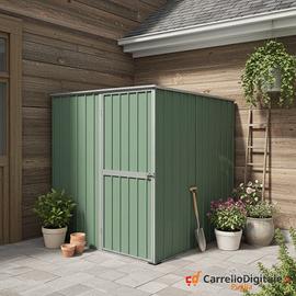 Casetta da giardino in lamiera 175x185cm verde