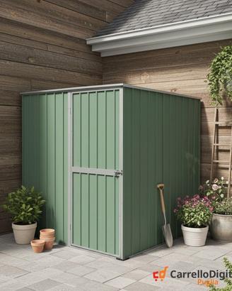 Casetta da giardino in lamiera 175x185cm verde