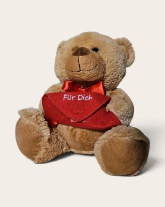 Orsetto peluche con busta rossa – Für Dich – regal