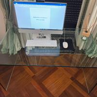 Scrivania in vetro curvato 135x75
