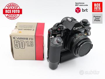 Canon A1 + Motor drive MA + Data Back A + 50 F1.8