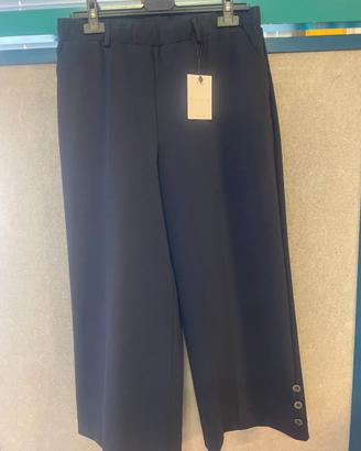 Pantalone donna nero gamba ampia cropped Deadiva