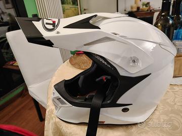 CASCO MOTO KYT SKYHAWK Plain White /E06 taglia M
