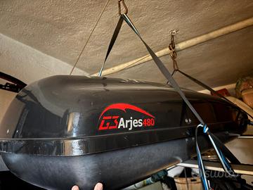 Box portatutto per tetto auto 480lt con barre