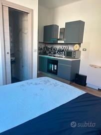 Camera blu con aria condizionata