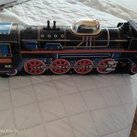 locomotiva da treno litografica in latta 