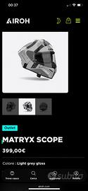 Casco Airoh Matryx Scope TG XS pari al nuovo