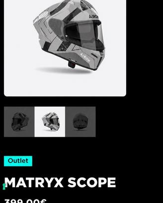 Casco Airoh Matryx Scope TG XS pari al nuovo