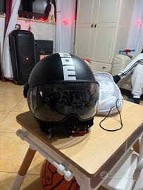 casco jet momo design nero taglia L