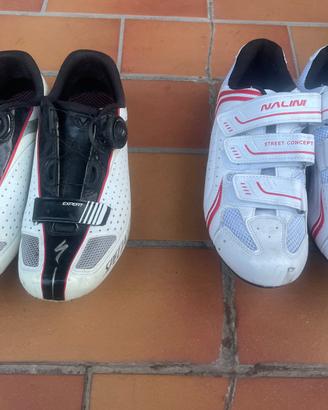 Scarpe con attacco rapido bici da corsa n.42