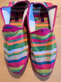 Espadrillas Gallo in Tela righe multicolore n.39