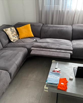 Divano angolare 255x300 alcantara grigio