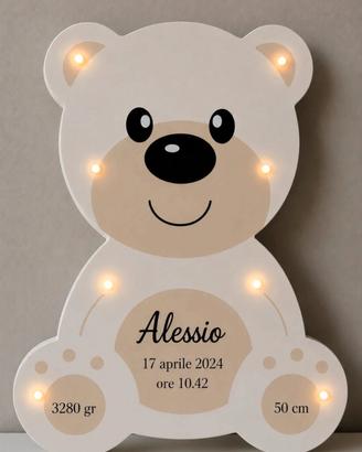 orsetto luminoso personalizzabile