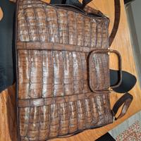 borsa vintage in coccodrillo