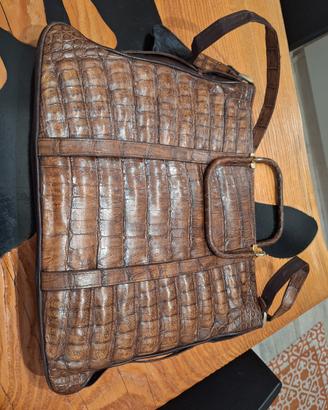 borsa vintage in coccodrillo