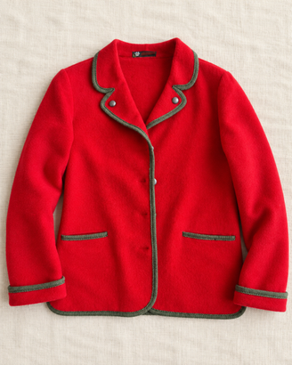 Giacca Tirolese Vintage Steinbock Lana cotta