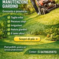 Giardiniere disponibile per manutenzione e cura de