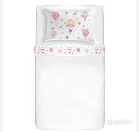completo letto carrozzina 100% cotone percalle