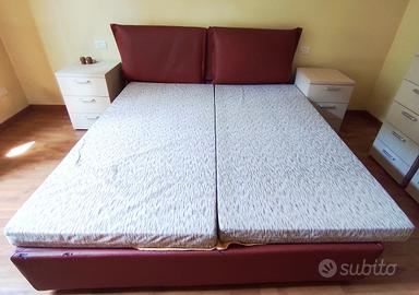 Letto Matrimoniale Contenitore + 2 Materassi 