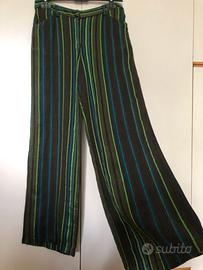 Pantaloni a righe in lino
