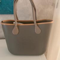 borsa “o bag” color tortora