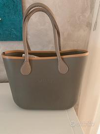 borsa “o bag” color tortora