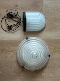 Set  Fabbian plafoniera +lampada da comodino